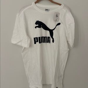 NWT PUMA Men's graphic White T-Shirt Size medium‎